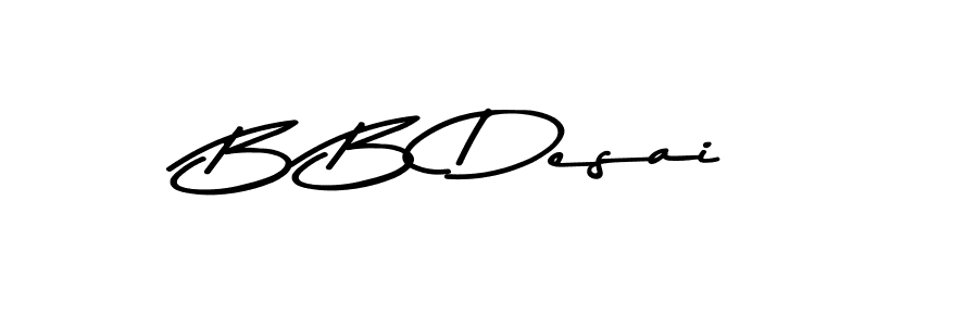 Create a beautiful signature design for name B B Desai. With this signature (Asem Kandis PERSONAL USE) fonts, you can make a handwritten signature for free. B B Desai signature style 9 images and pictures png